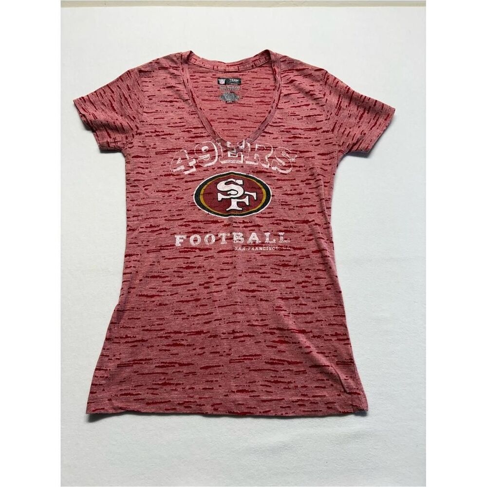 Nfl Women's Red and White T-shirt